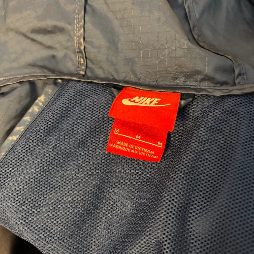 Nike Sportswear Windrunner Full Zip Windbreaker Rain Coat Jacket Blue Womens M - Image 4