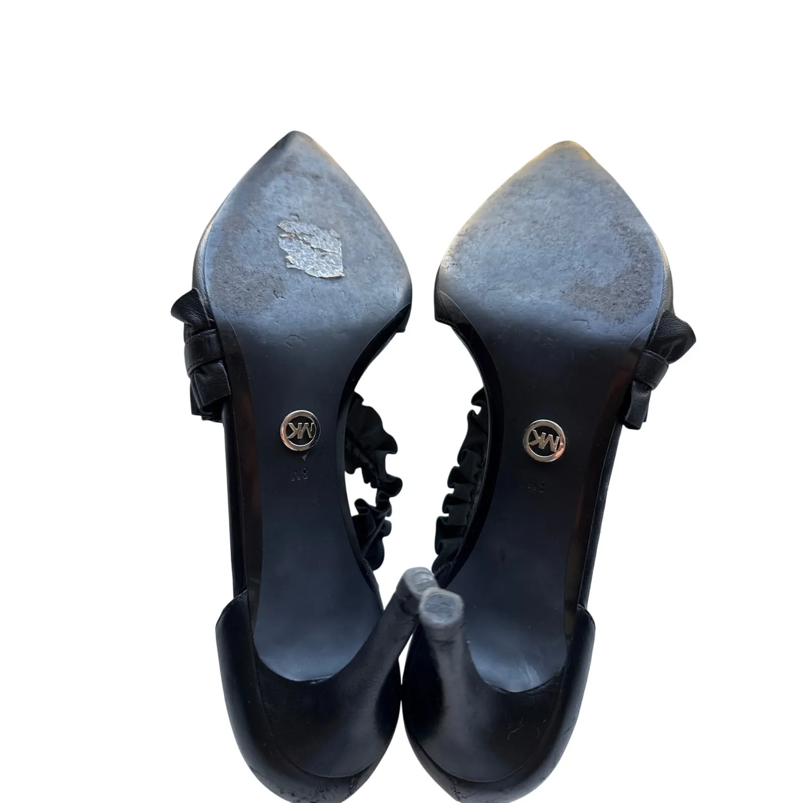 Michael Kors Bella Women's Black Ruffle Pump Size 8 - Image 6