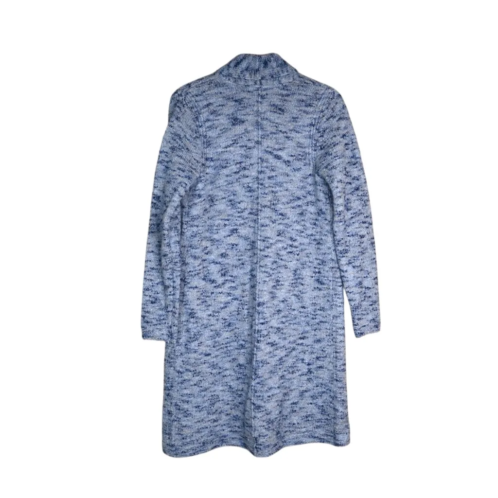 J. Jill Pure Jill Women's XS Melange Oversized Wool Blend Cardigan Sweater Blue - Image 2