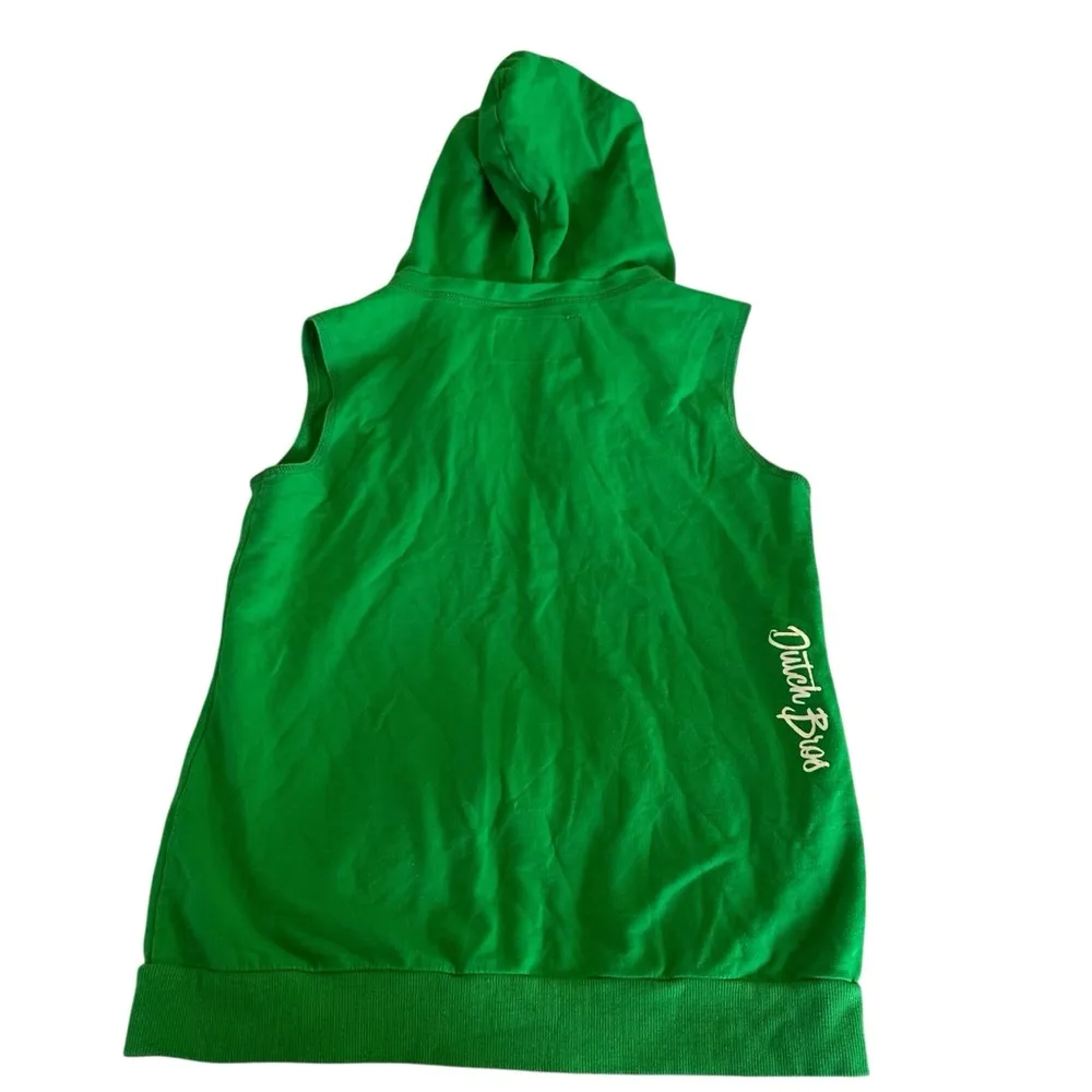 Dutch Bros Green Cotton Hoodie Size M - Image 2