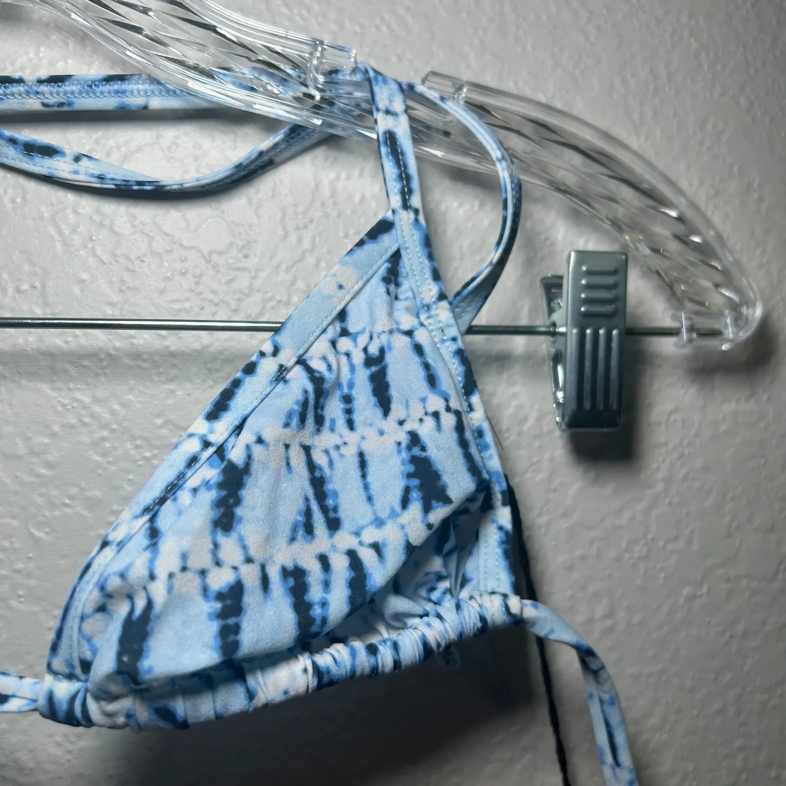 NWT Isabel Marant blue white tie dye bikini top women's 4 boho festival resort - Image 2