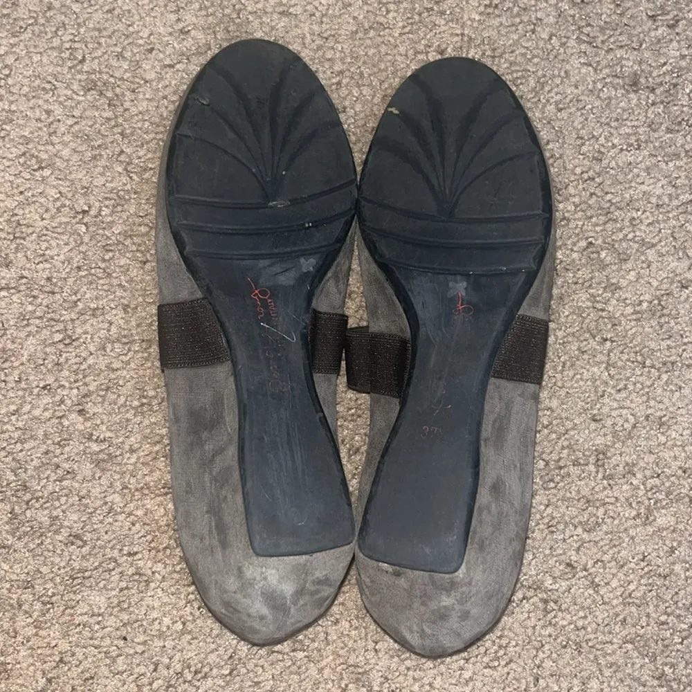 Pas de Rouge Italian Handmade‎ Suede Perforated Wedge 37.5 Brown Size 6.5 - Image 10