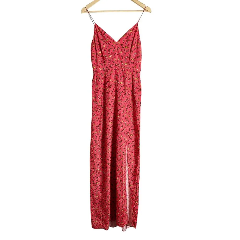 Slate + Willow Rose Vine Pink Floral Print Sleeveless Maxi Dress Size 0 - Image 4