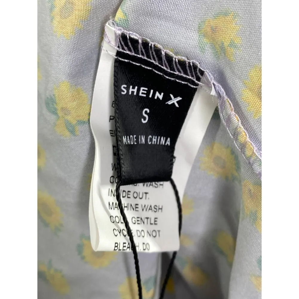 Shein Womens Babydoll Sunflower Mini Dress Size S NWT Sundress Cottagcore - Image 5