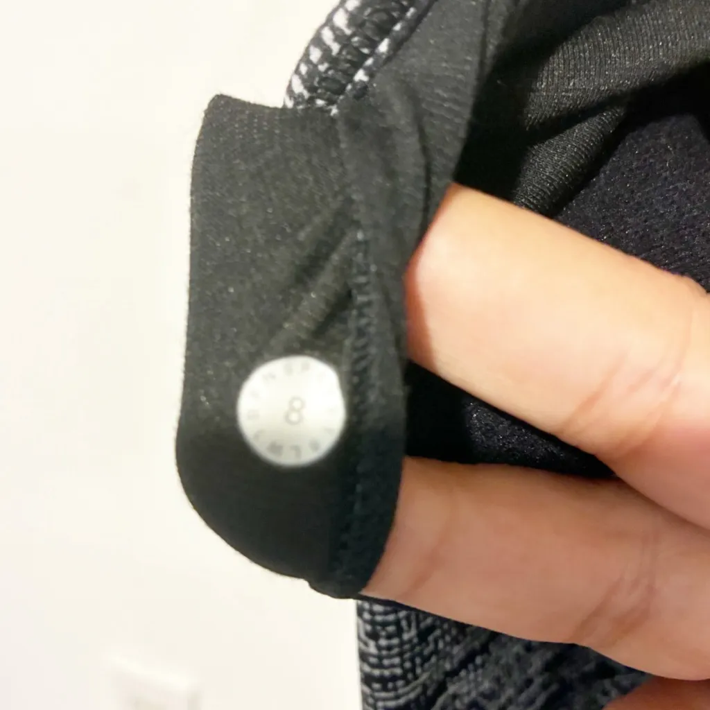 Lululemon Free To Be Tank Nulu Fabric Strappy Back Twillines Ice Grey Black - Image 5