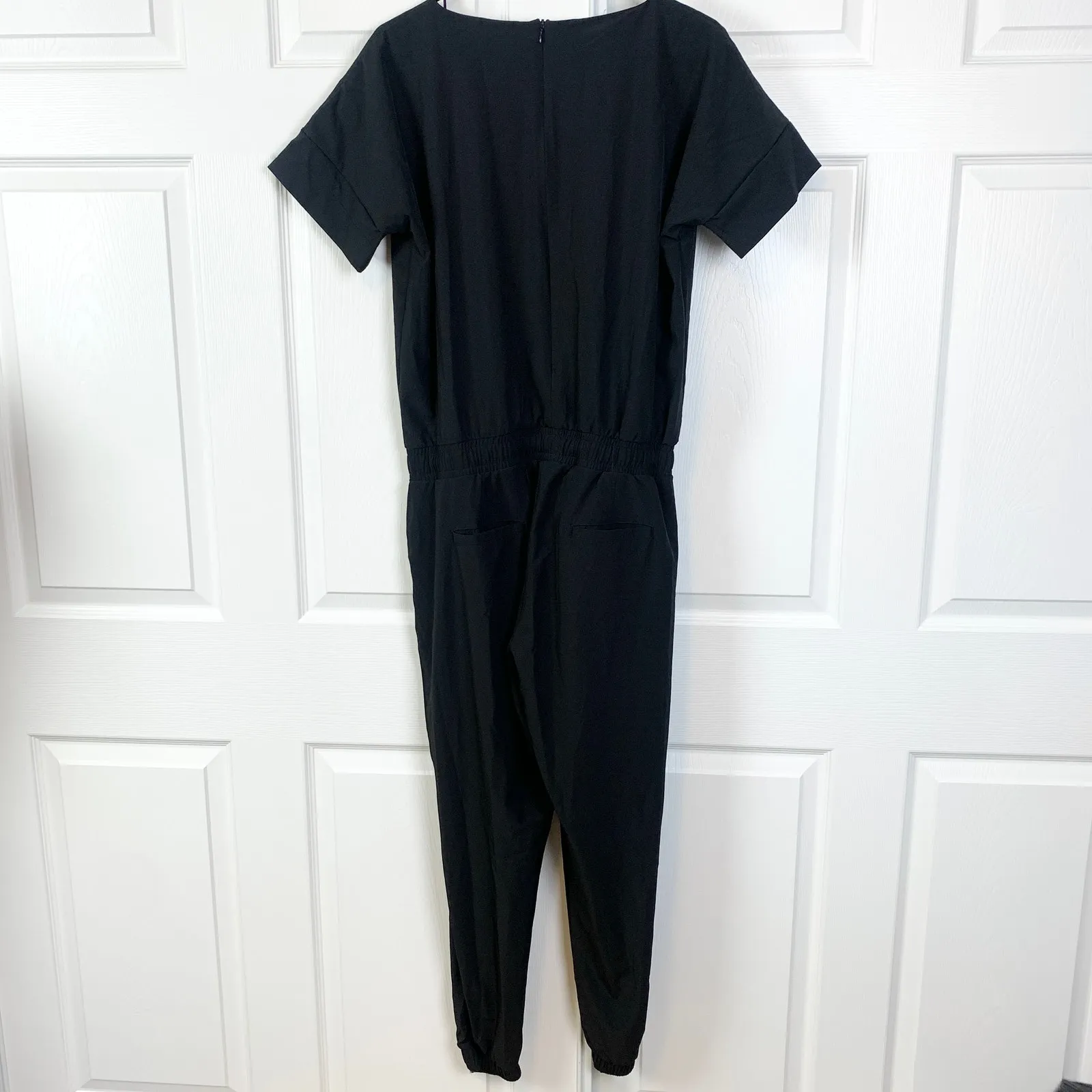 Albion Everyday Athletic Short Sleeve Jumpsuit One Piece Romper Black Medium - Image 7