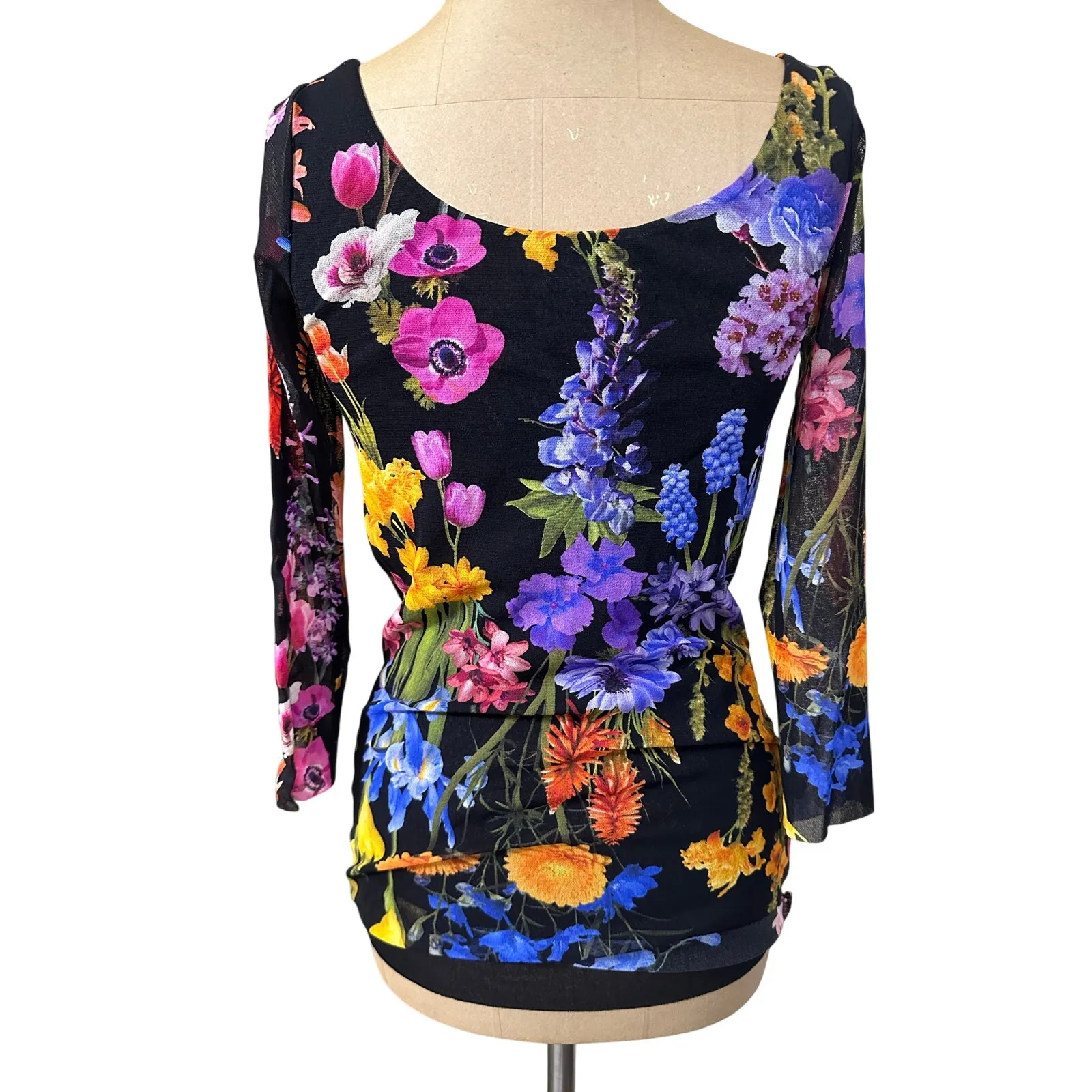 Fuzzi Blouse Gaultier Floral Print Black - Image 6