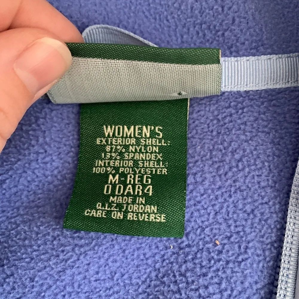 LL Bean Womens Jacket Fleece Lined Windbreaker Soft Shell Blue Size M - Image 4