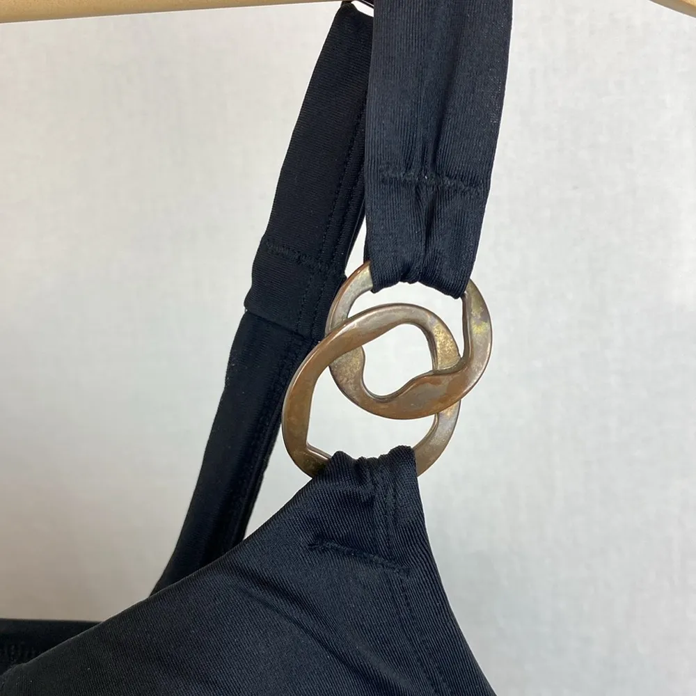 Cacique Black Contour Cup Tankini Swim Bathing Suit Top 44G - Image 3