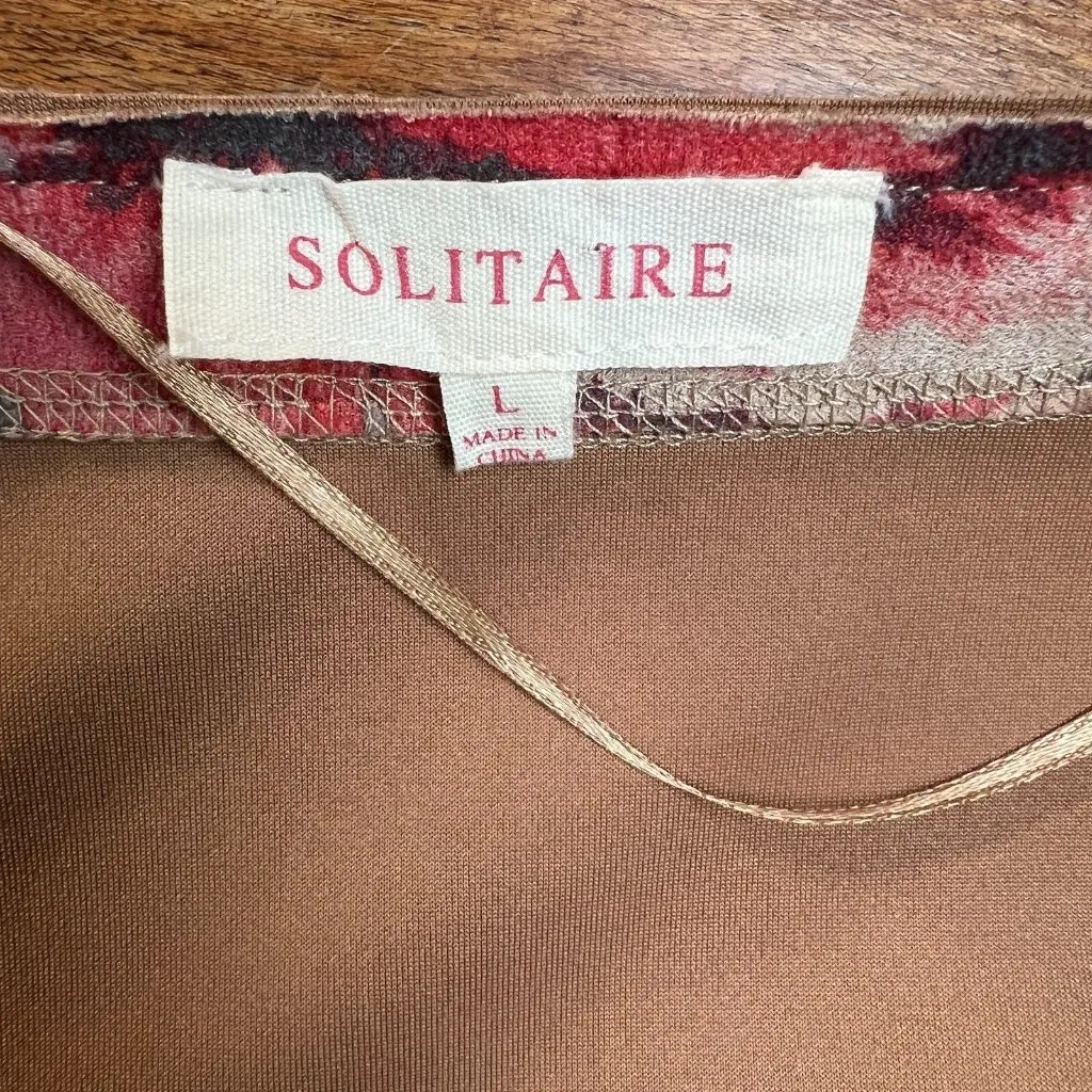 Anthropologie Solitaire Emilie Sueded Floral Kimono Jacket Women Large Gray Pink - Image 11