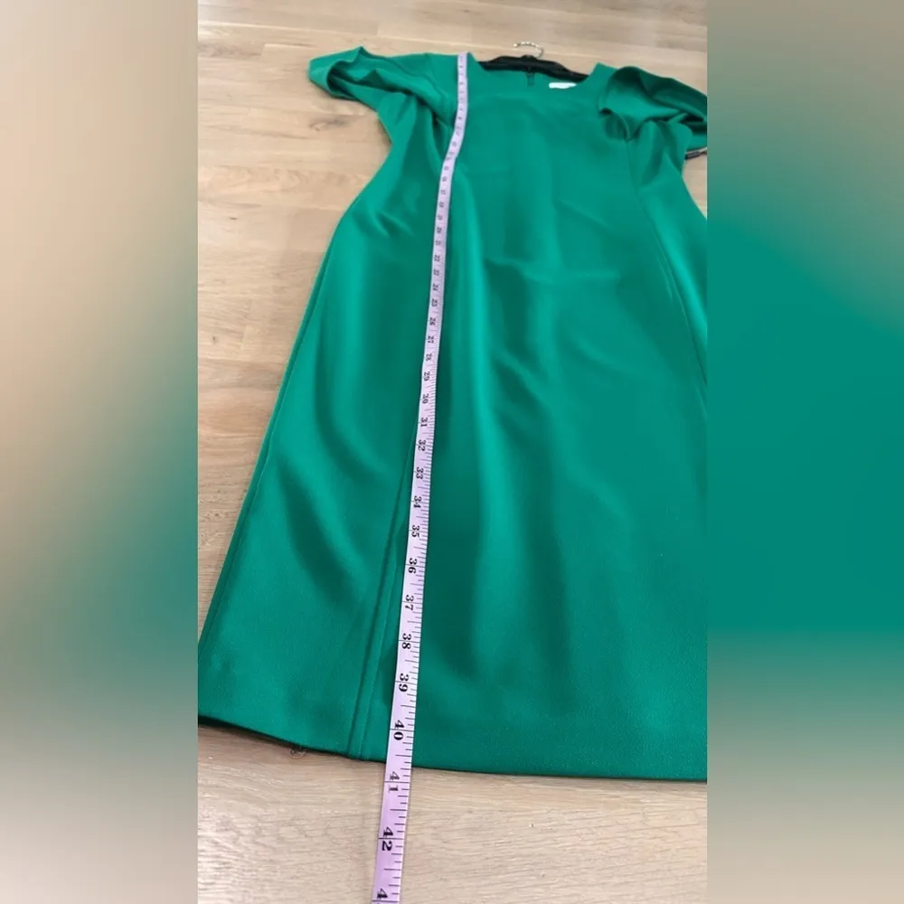 Calvin Klein Scuba Crepe Crew Neck Full Flutter Short Sleeve Sheath Dress 8 NWT - Image 8