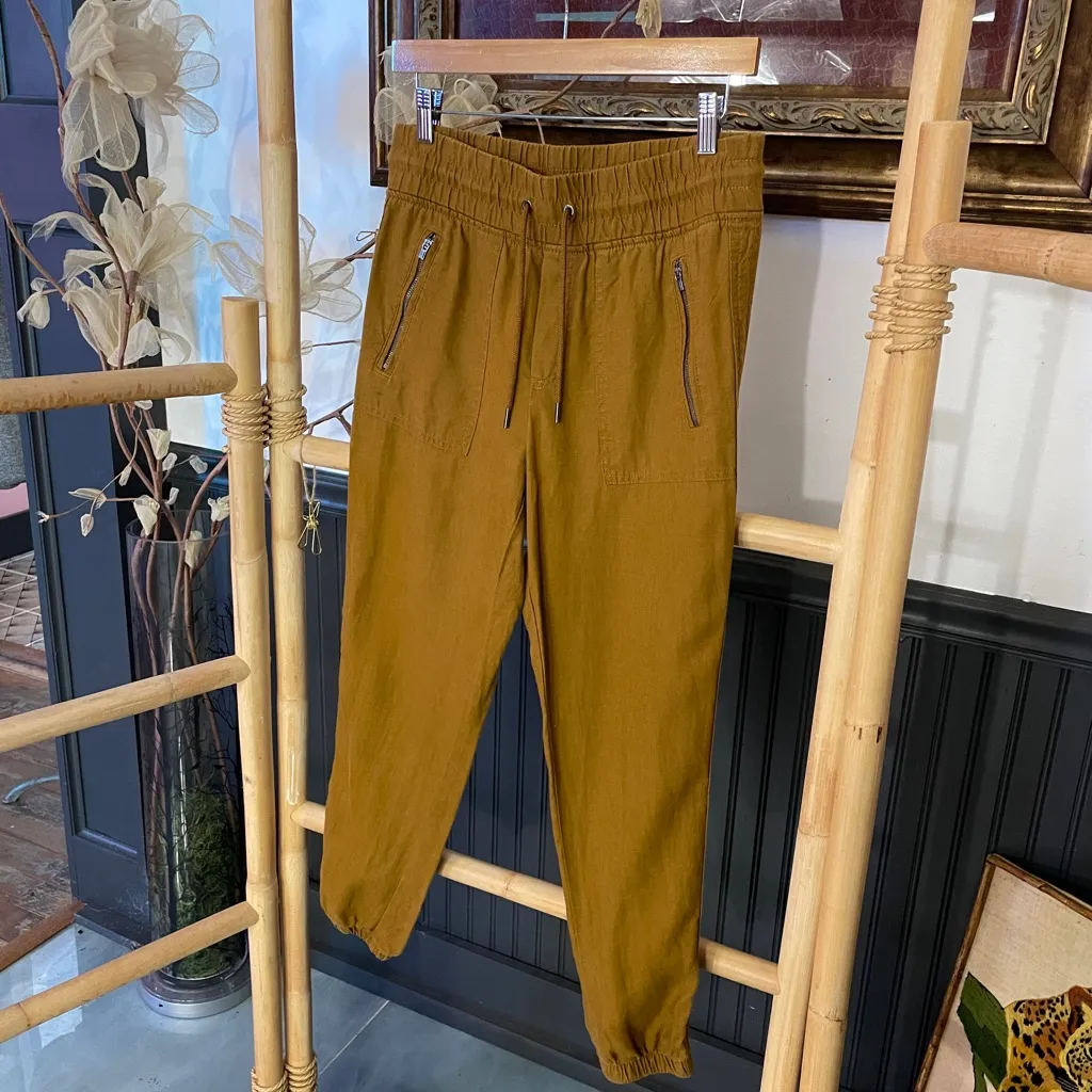 Athleta Cabo 100% Linen Jogger in Toasted Ochre - Size 4 💚🎀 - Image 6