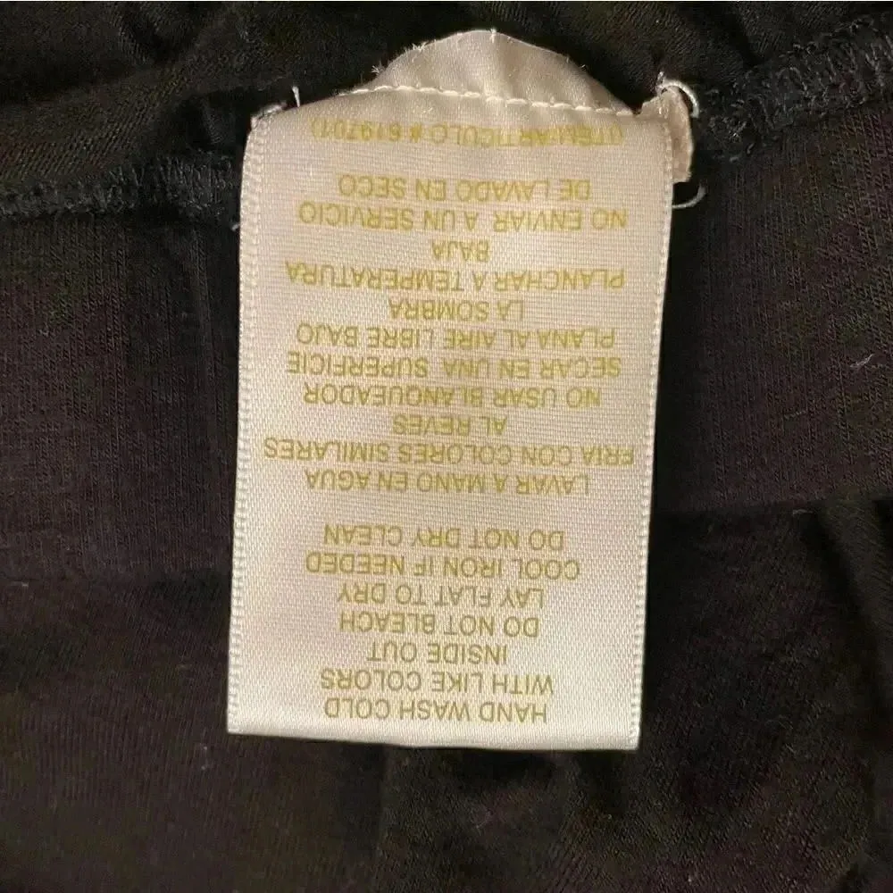 Matty M Spandex Black Jersey Loungewear MidRise Lagenlook Comfortable Sz S Black - Image 11