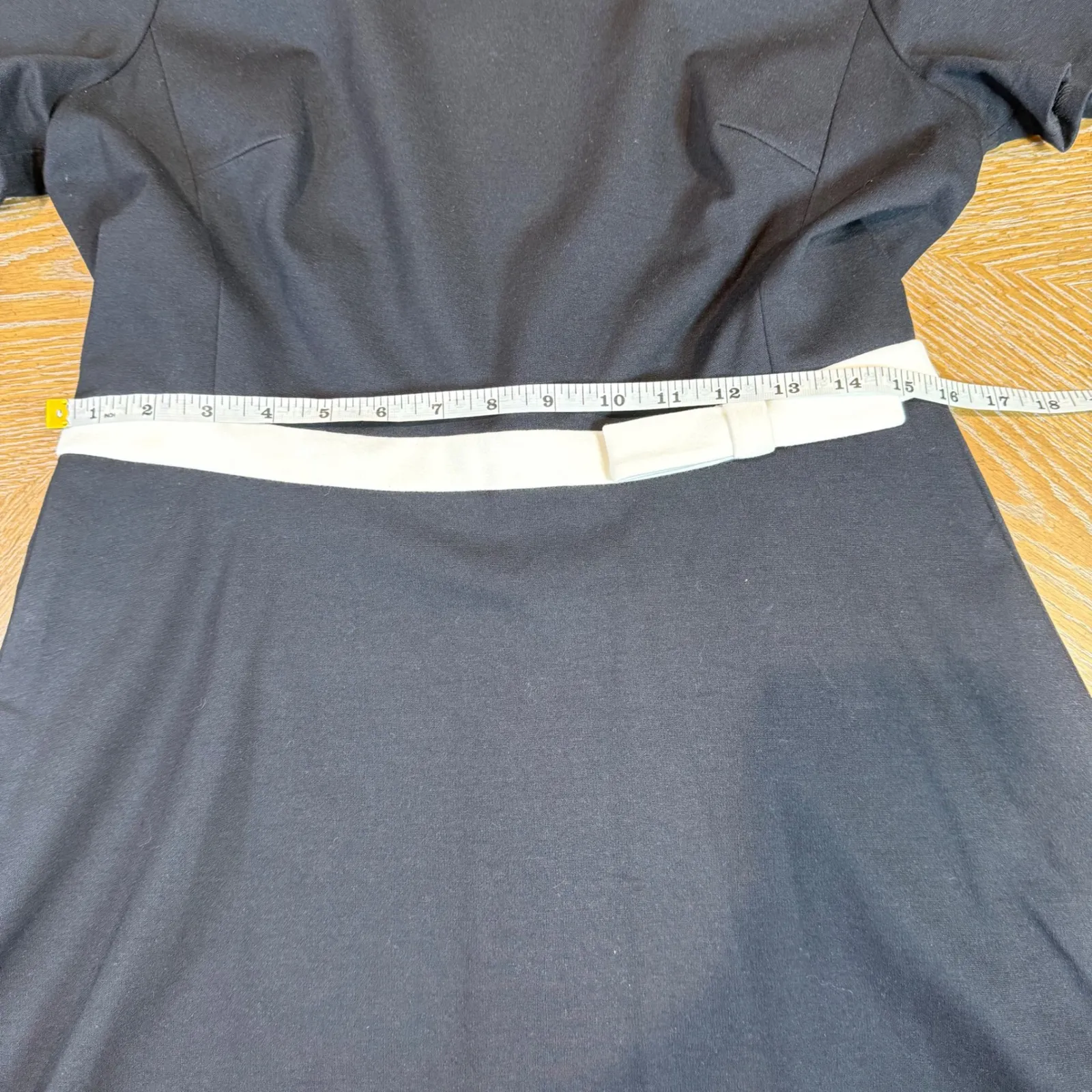 Kate Spade Bow‎ Waist Ponte Dress Short Sleeve Black White Size 10 - Image 9