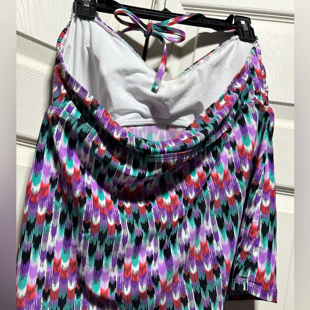 Catalina Colorful swim tankini halter top size xl (14/16) - Image 2