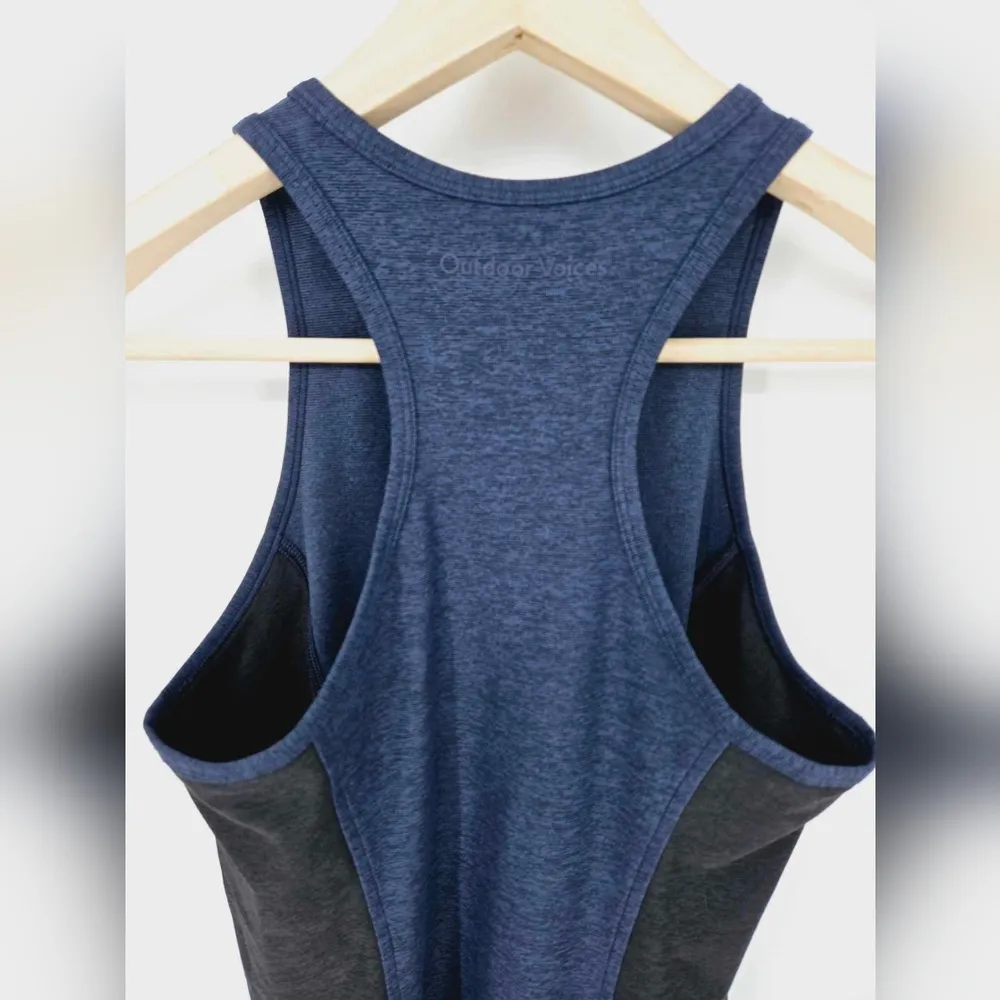 Outdoor Voices Athena  Knit Navy blue & Gray women's sleeveless dress size small - Image 6
