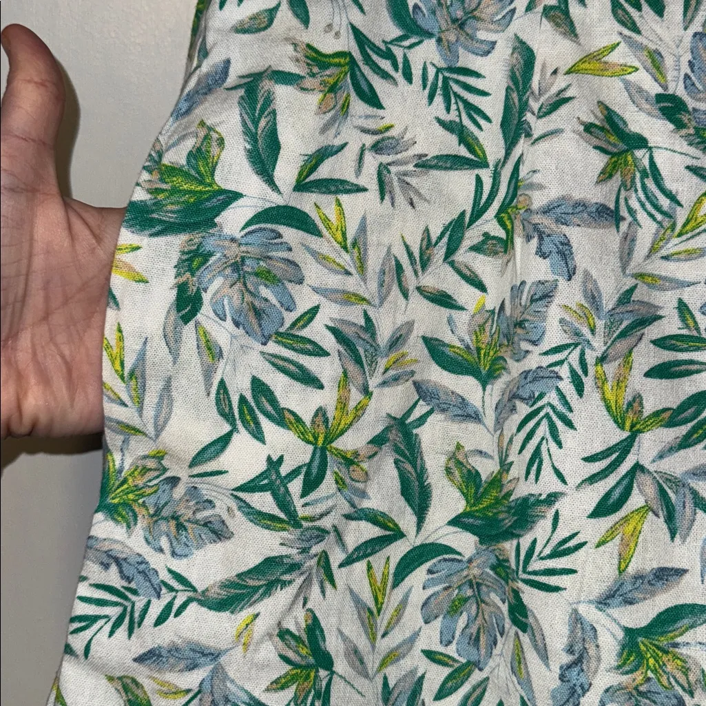 Ellen Tracy Linen Blend Skort Green Fern Print Women’s XL Extra Large - Image 3