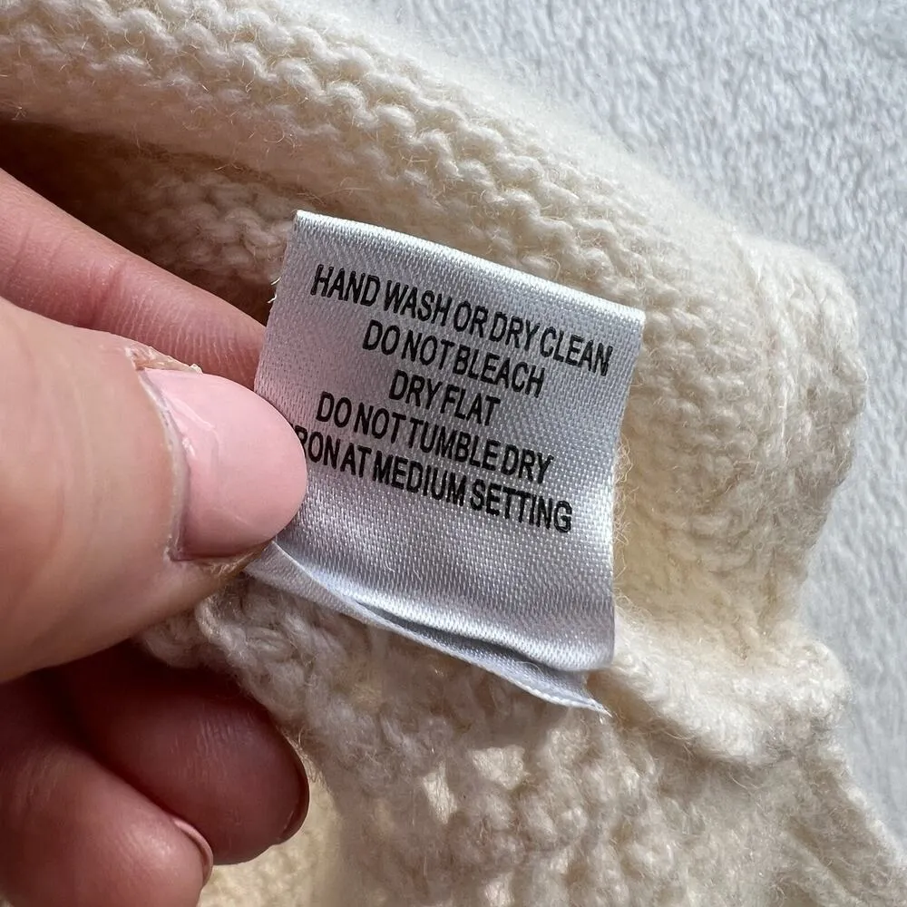 Karina Grimaldi Sz S Tunic Sweater Knit Halter Cashmere Wool Sleeveless Beige - Image 6