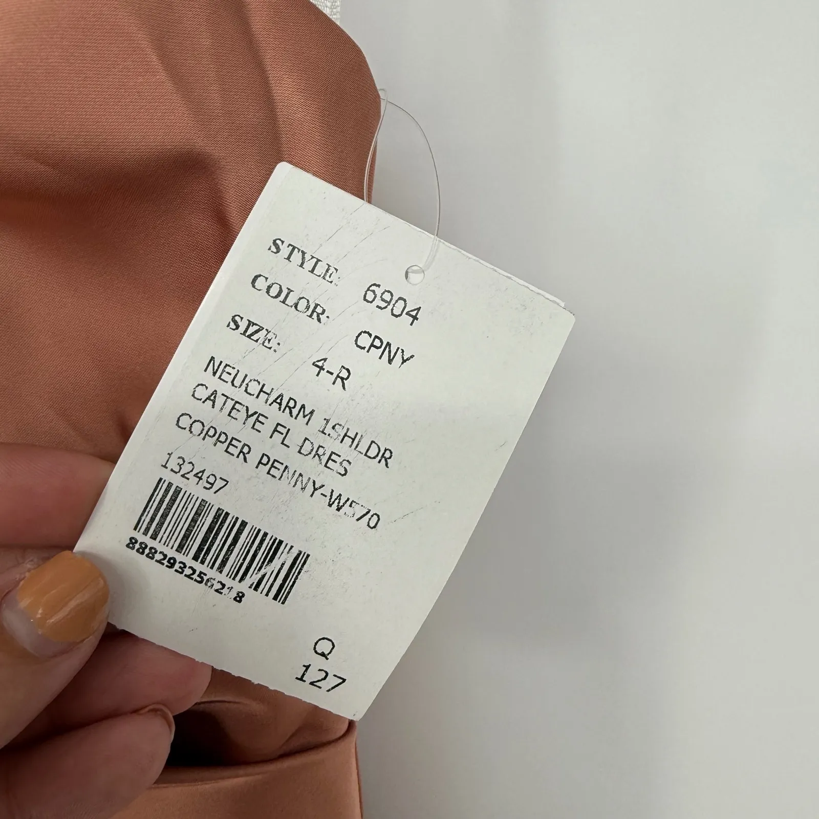 After Six One-Shoulder Cat-ye Neckline Fit And Flare Satin Maxi Dress Size 4 - Image 6