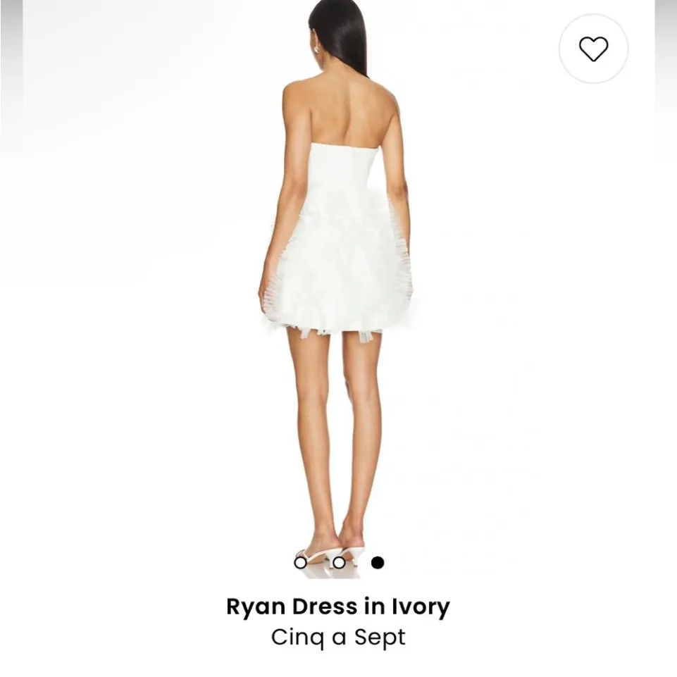 NWT Cinq a Sept Strapless Tulle‎ Ryan Dress in Ivory size 6 $525 - Image 3