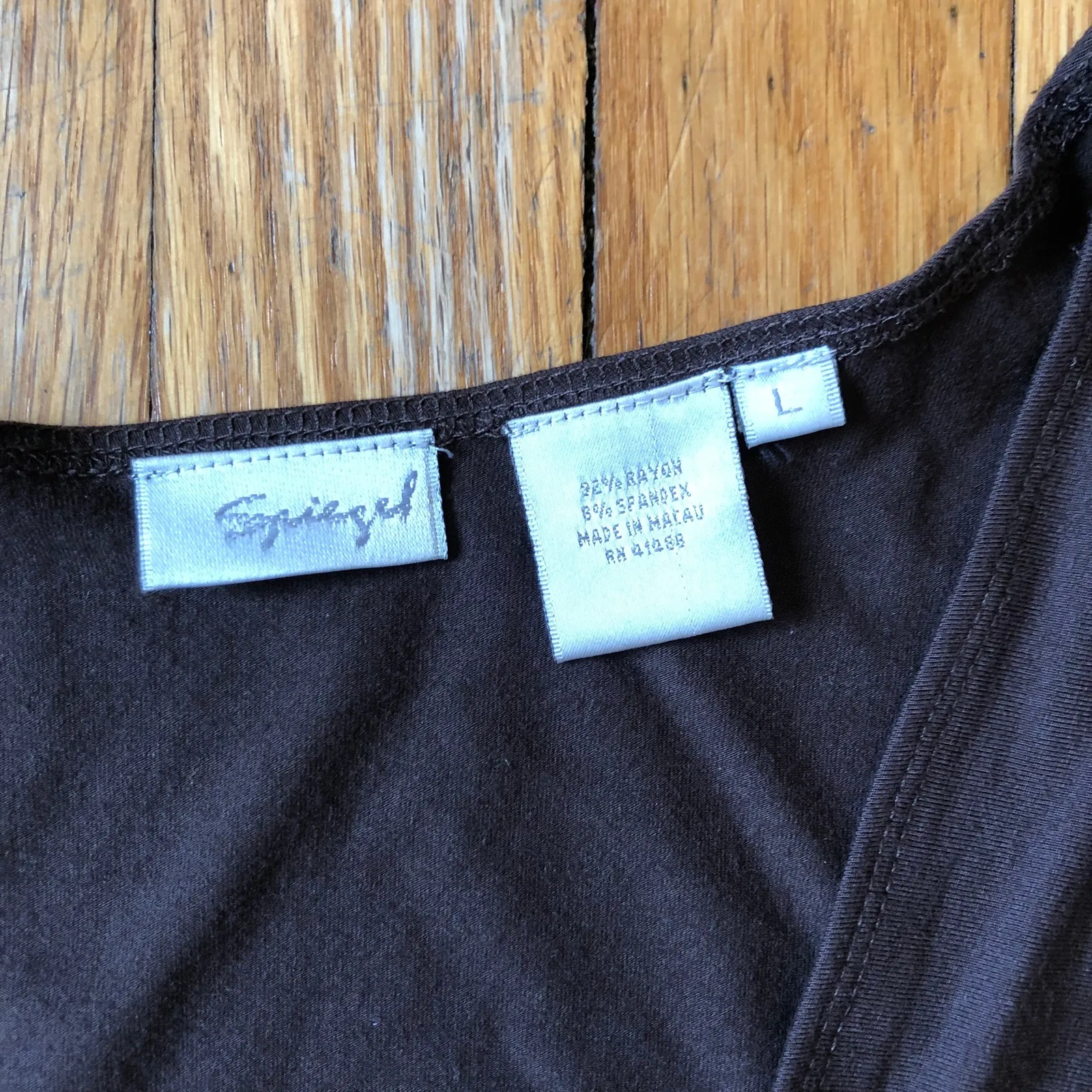 Spiegel Vintage 90s EUC Women's Chocolate Brown Empire Waist Knit Dress Size L - Image 6