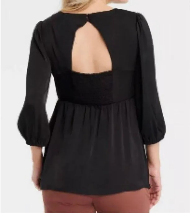 Isabel Maternity elbow sleeve woven back cut out - Image 3