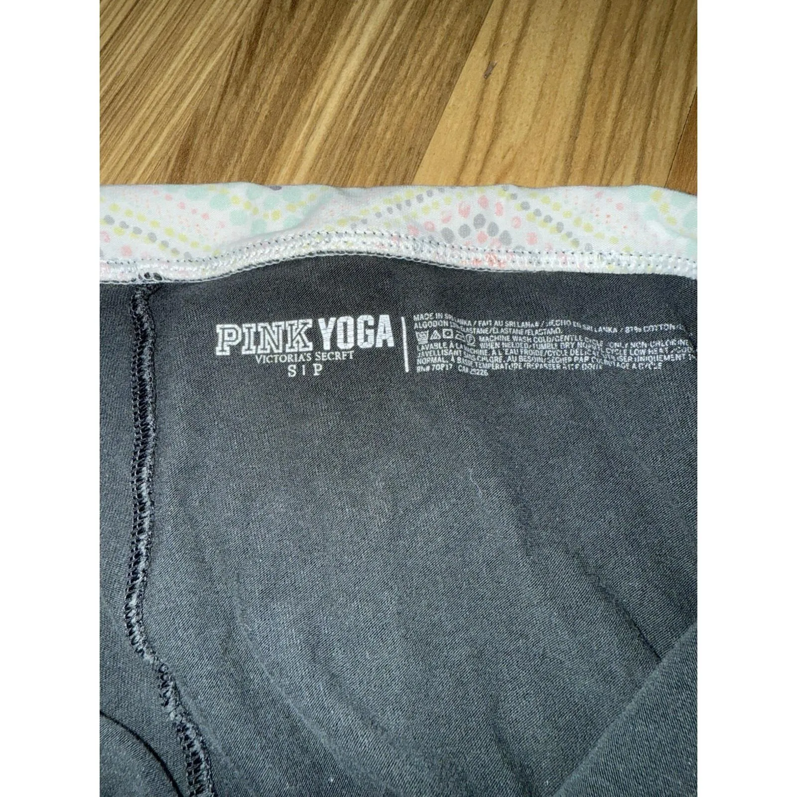 Victoria's Secret PINK Yoga Sz S Y2K Rhinestone Bling Foldover Waist‎ Leggings - Image 4