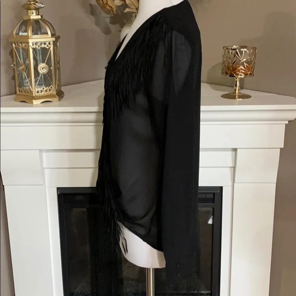 Yoana Baraschi Grand Illusions Wrap Fringe Blouse - Image 5