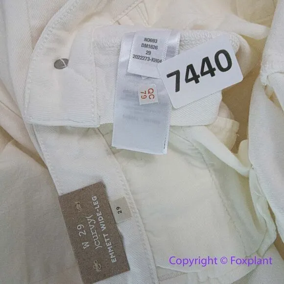 New! Madewell The Curvy Emmett Wide-Leg Jean in Tile White,‎ size 29 - Image 16