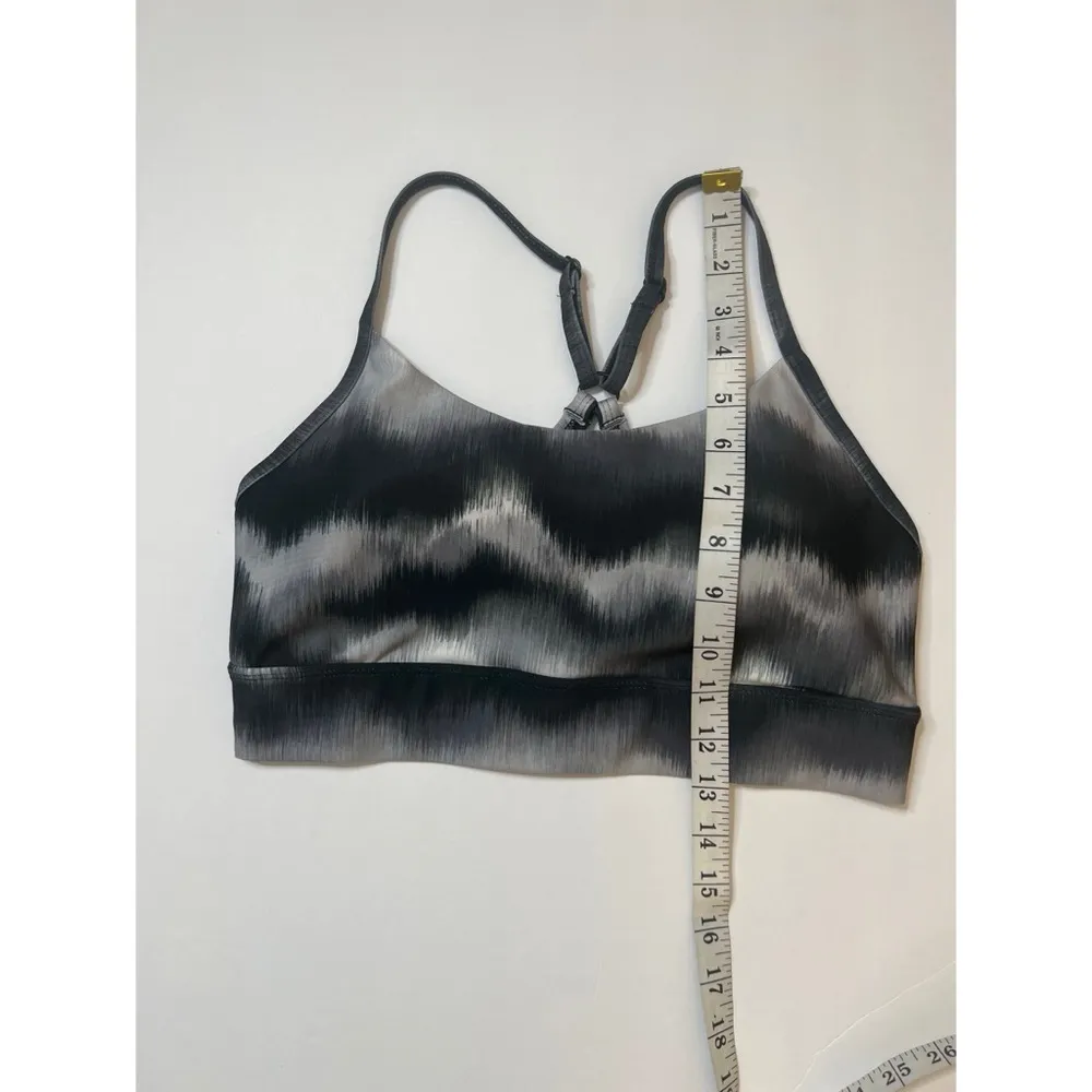 Marika Kailee Black White Watercolor Ikat Active Workout Sports Bra Sz L… Size L - Image 9