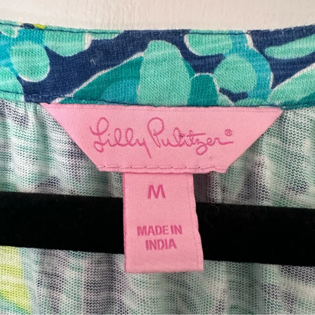 Lilly Pulitzer Del Lago Tunic Indigo Midnight Cove Tassels Women’s Medium - Image 5