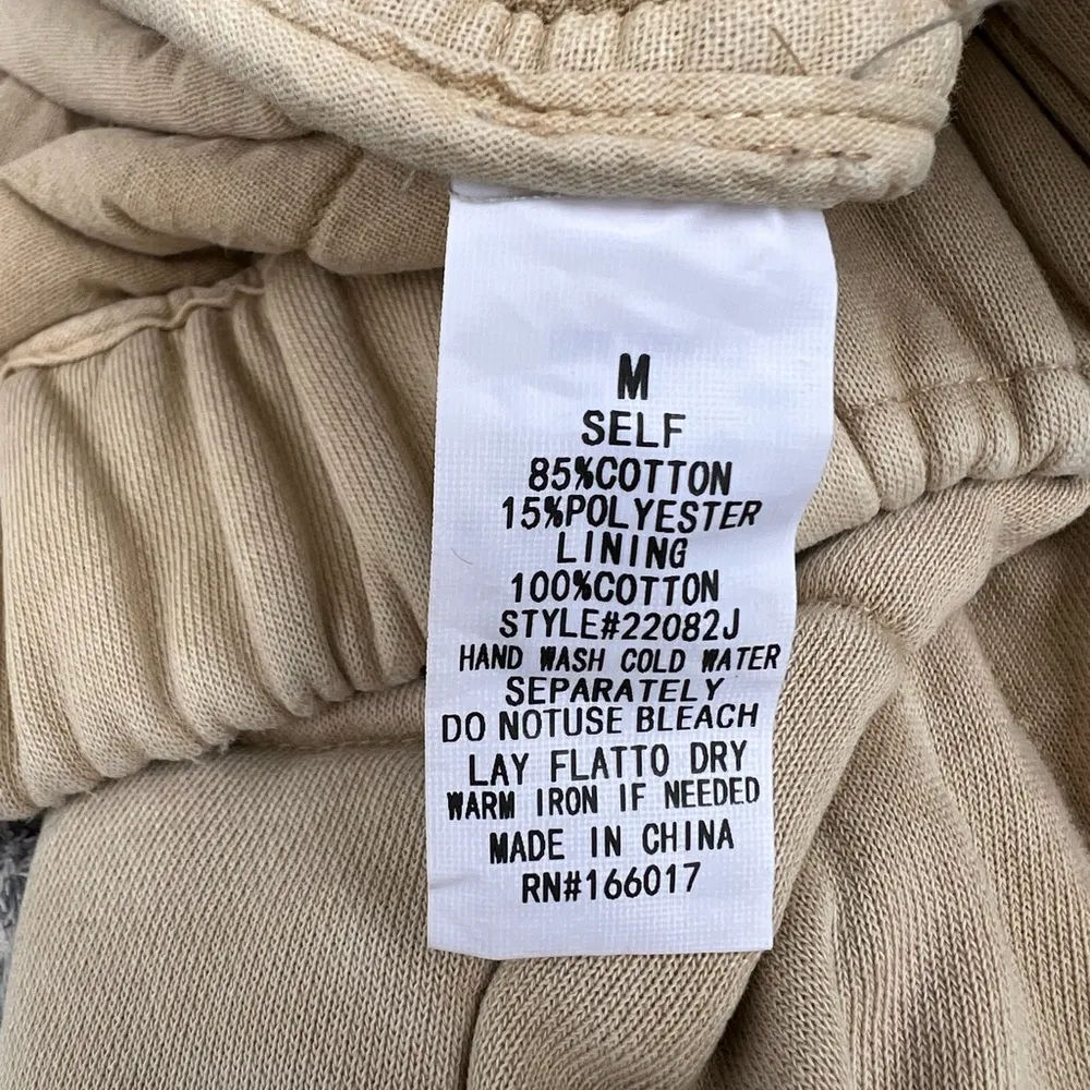 Blue b. Quilted Bomber Jacket Tan Size Medium - Image 5