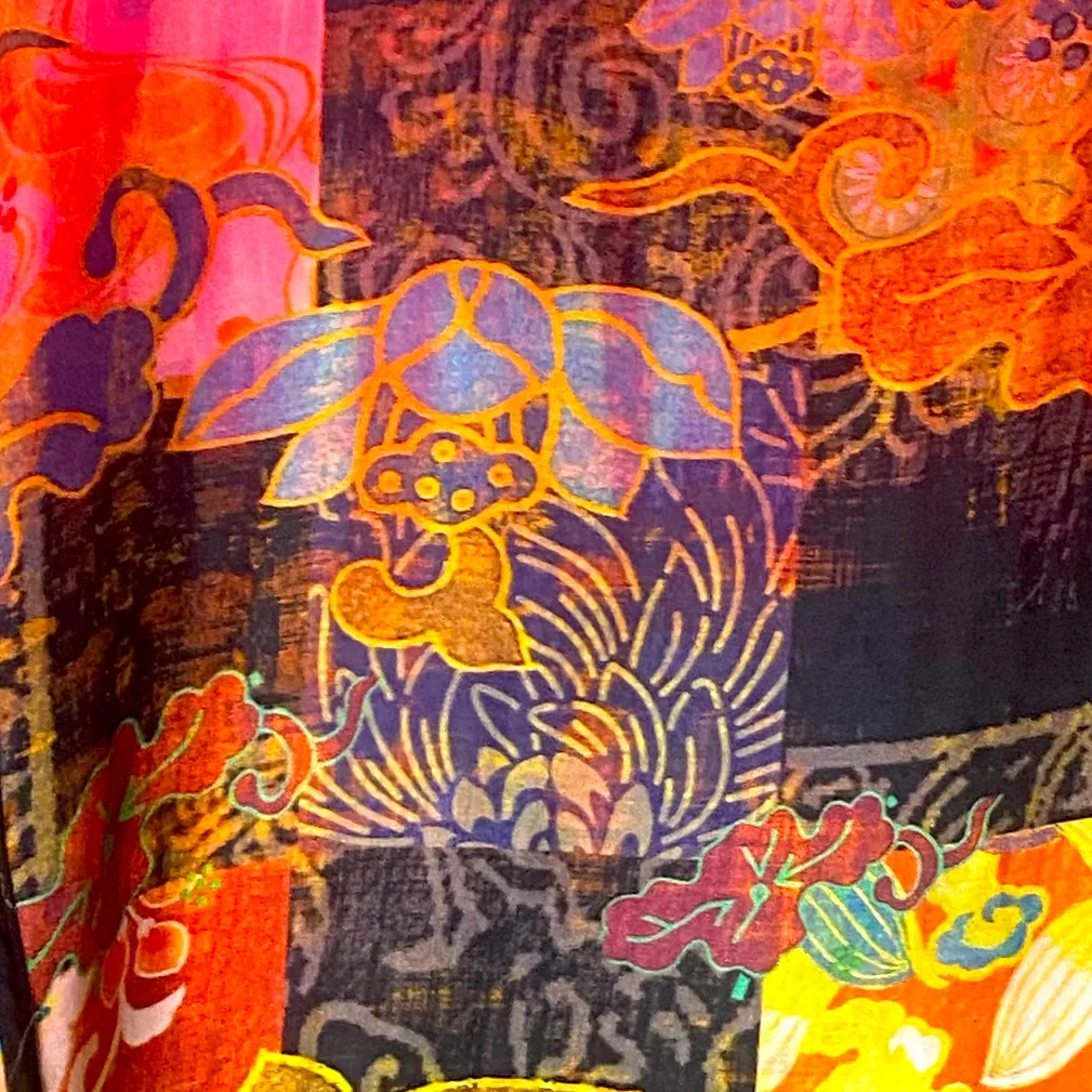 Citron Santa Monica Multicolor
Patchwork Asymmetrical Tunic Top M Blue Size M - Image 5