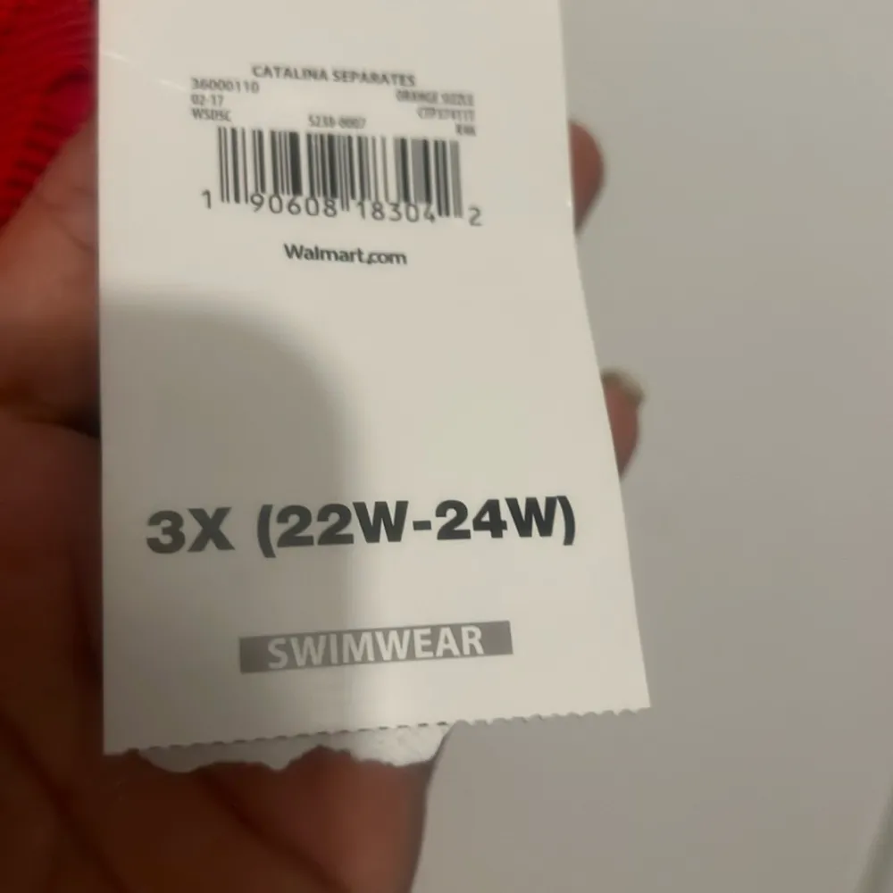 New 3X Orange Red Lace Crochet Swimsuit Tankini Top - Image 8