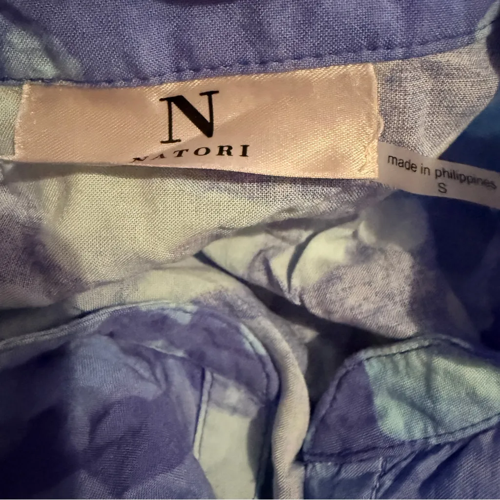 Natori Oasis Challis Pajama Set Women’s Size Small Blue Aqua Lounge Sleepwear - Image 15