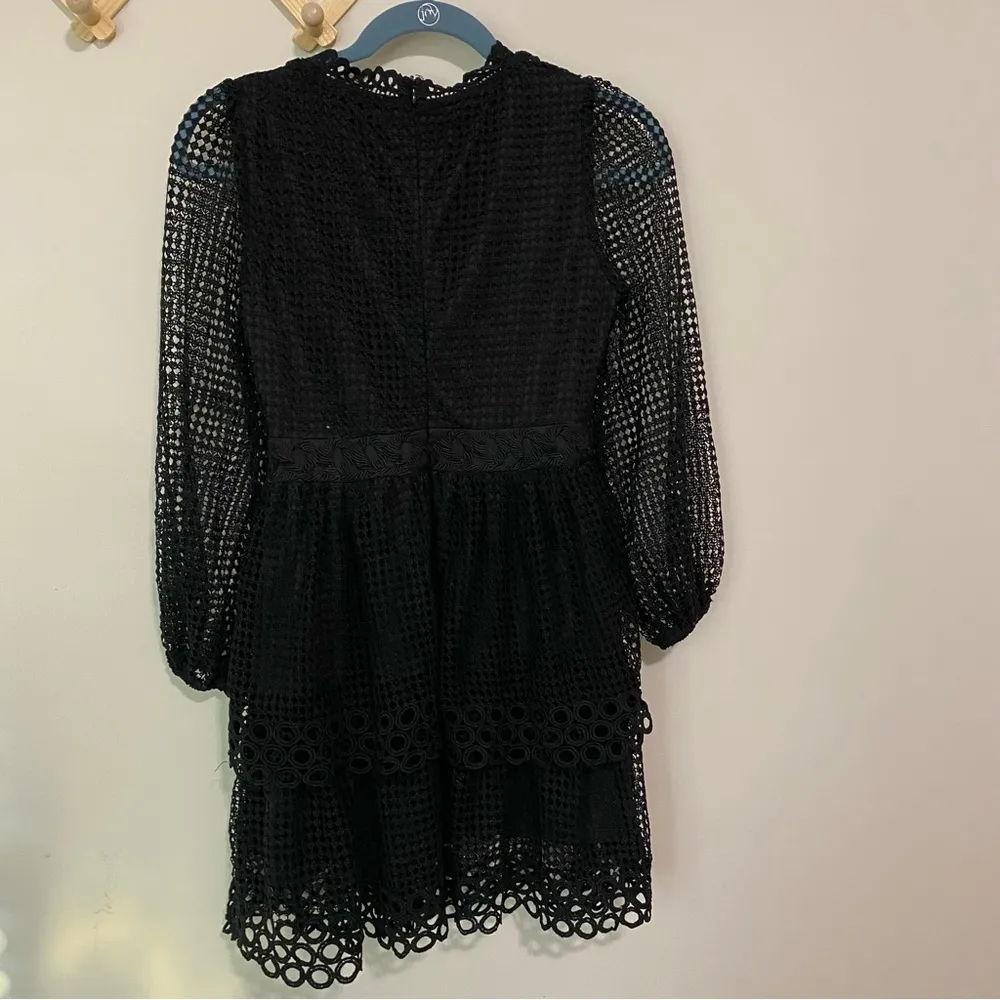 Flying Tomato Black Long Sleeved Tier Mini Dress size XS - Image 6