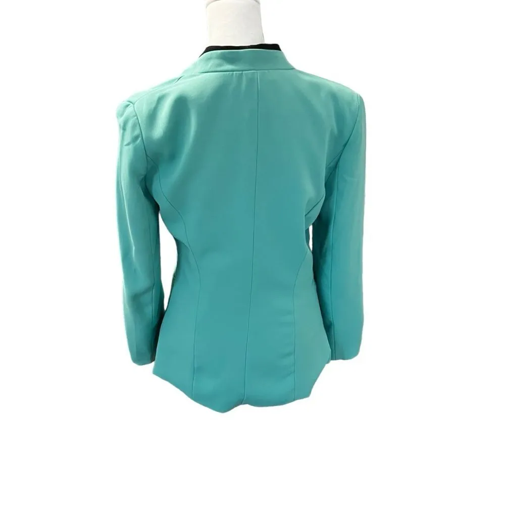 Chloé Green Black One Button Blazer Tailored Jacket Size Small - Image 4