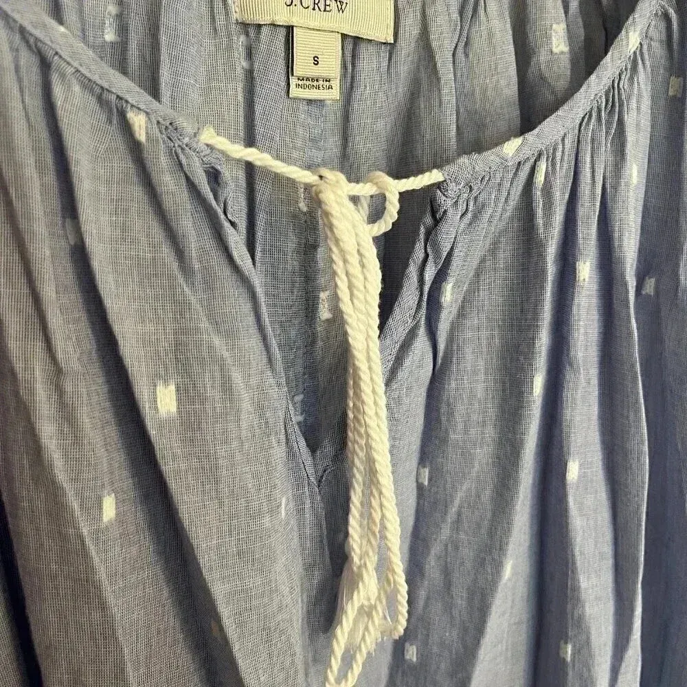 J. Crew Chambray Peasant Blouse - Image 5