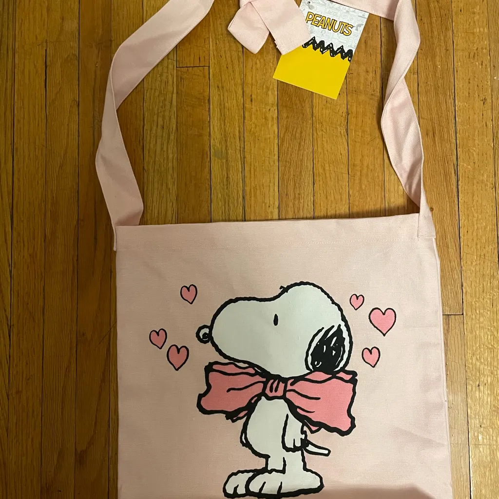 Peanuts Snoopy Pink Tote Bag - Image 3