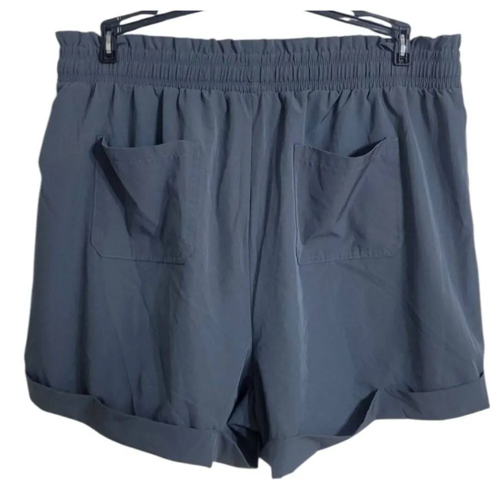 Danskin Women's Paperbag Shorts, Stormy Weather, Sz XXL - Image 3