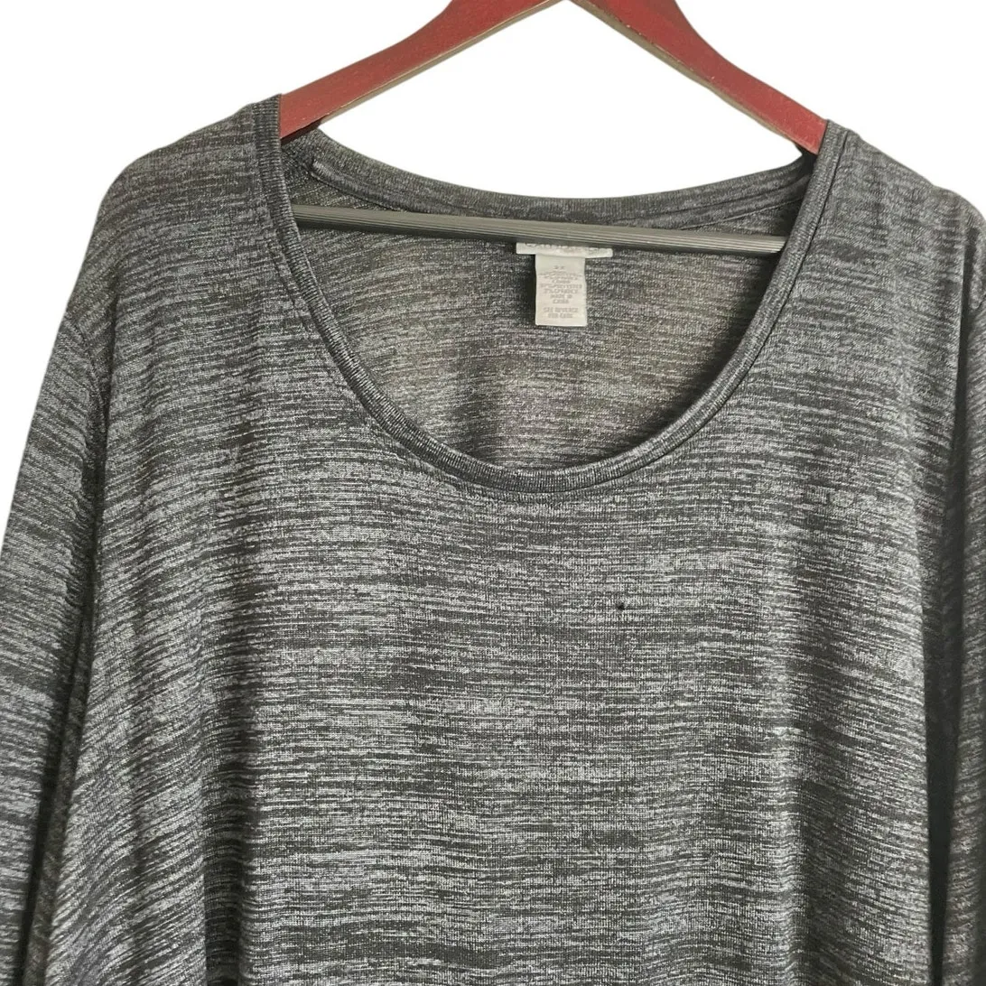 Catherines Women Tunic Sweater 2X Black Contrast Trim Stretch Work Office Travel - Image 8