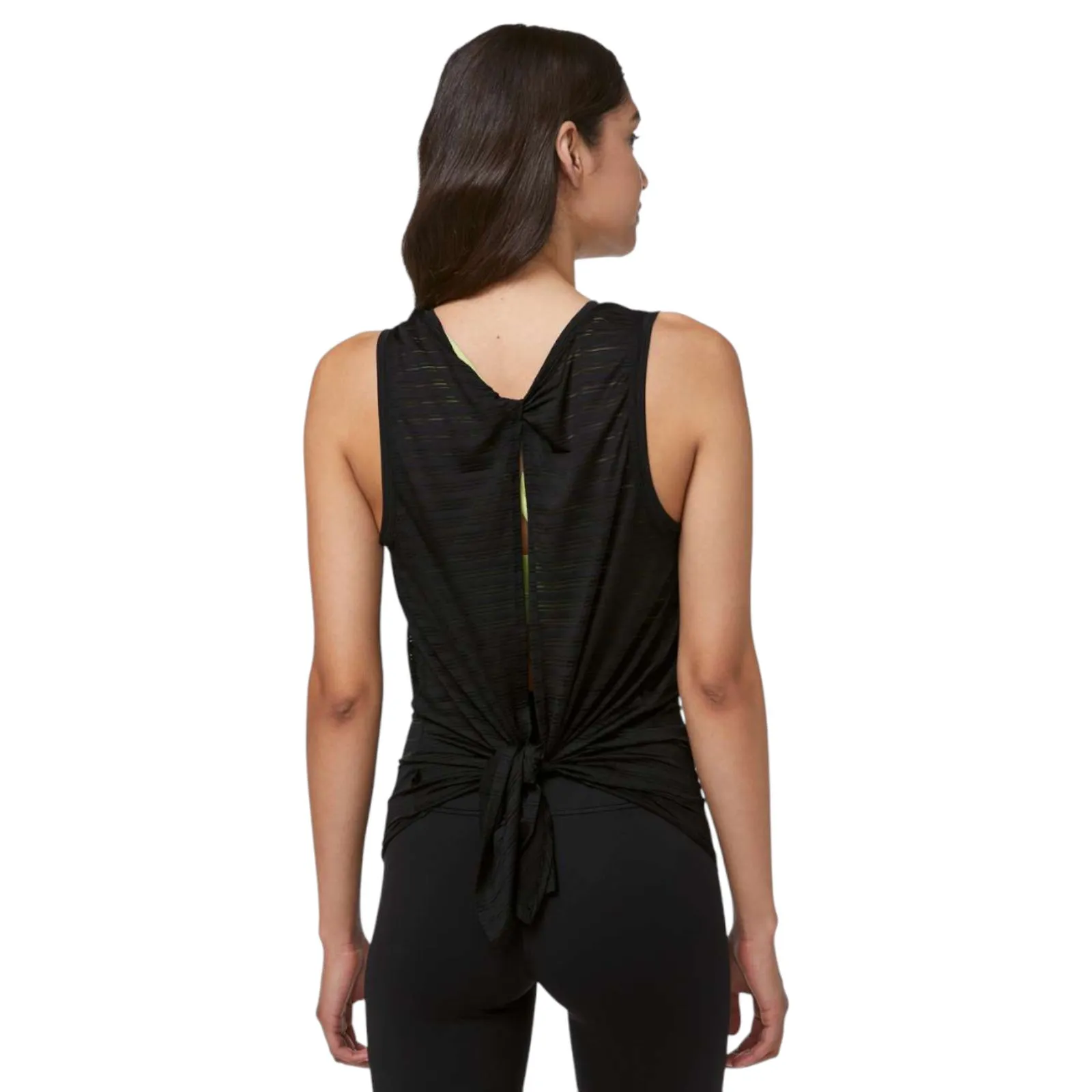 Lululemon Meet Halfway Black Semi Sheer Oversized Flowy Tank Top Size 8 - Image 3
