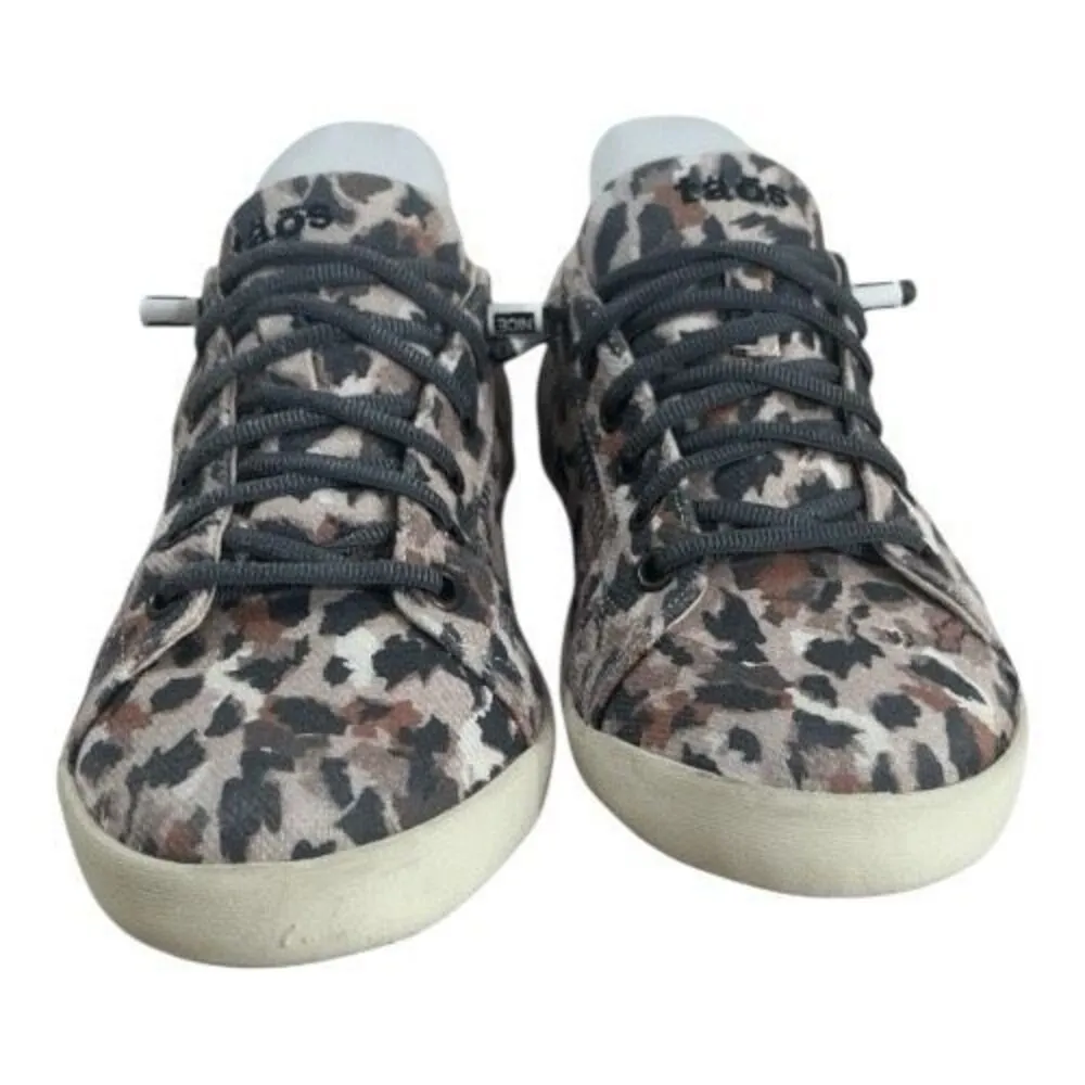 Taos Women STAR Animal Safari Print Canvas Fashion Sneakers Size 7.5 Grey Brown Gray - Image 3