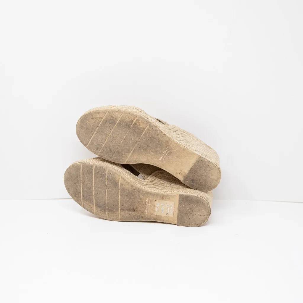 Aquatalia Women's Marina Round Toe Slide Silhouette Espadrille Wedge Heels 7 - Image 4