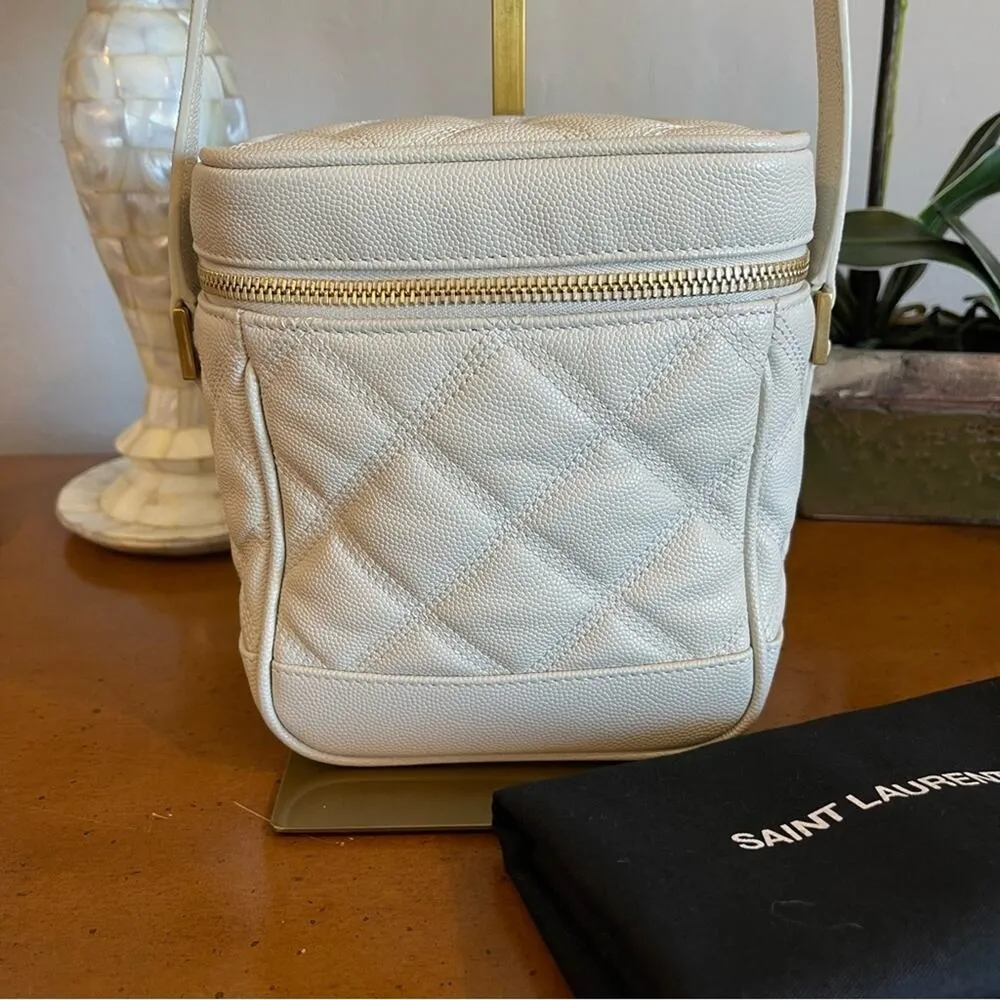 LIKE NEW Saint Laurent 80s Vanity YSL Crossbody Bag in Quilted Grained Leather - Image 2