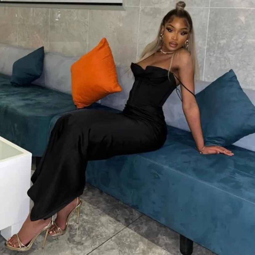 HOUSE OF CB 'Charmaine' Black Corset Maxi Dress‎ NWOT gown size XL - Image 4