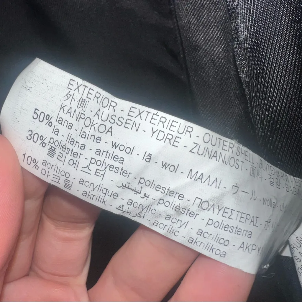 Zara Double-Breasted Wool Blend Trench Coat Womens Size XS Preppy Editorial - Image 7