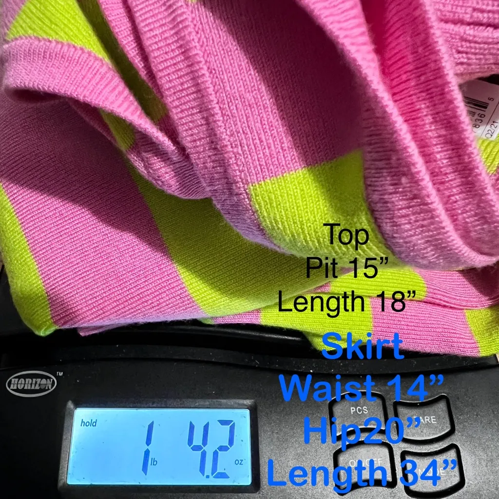 Victor Glemaud x Target Striped Midi Sweater Skirt and Tank top set S :Box OW2: Green - Image 12