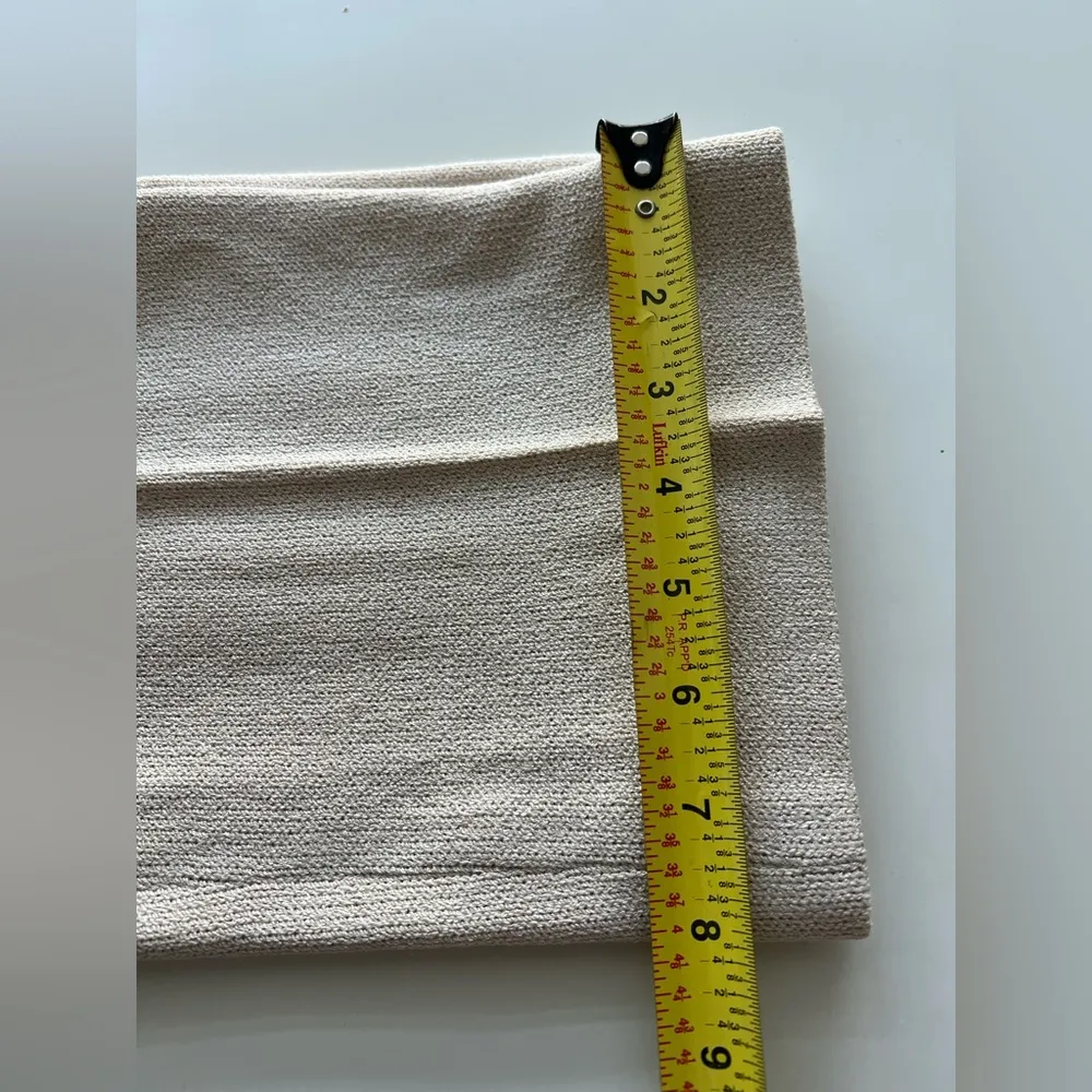 St. John Collection Santana Knit Pants Sz 6 taupe beige Wide Leg Pull On elastic - Image 5