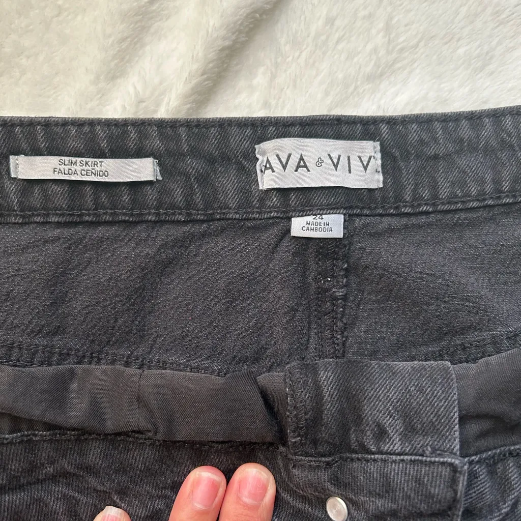 Ava & Viv Charcoal Pencil Skirt - Image 6